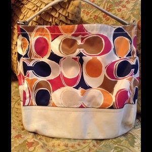Coach scarf print purse